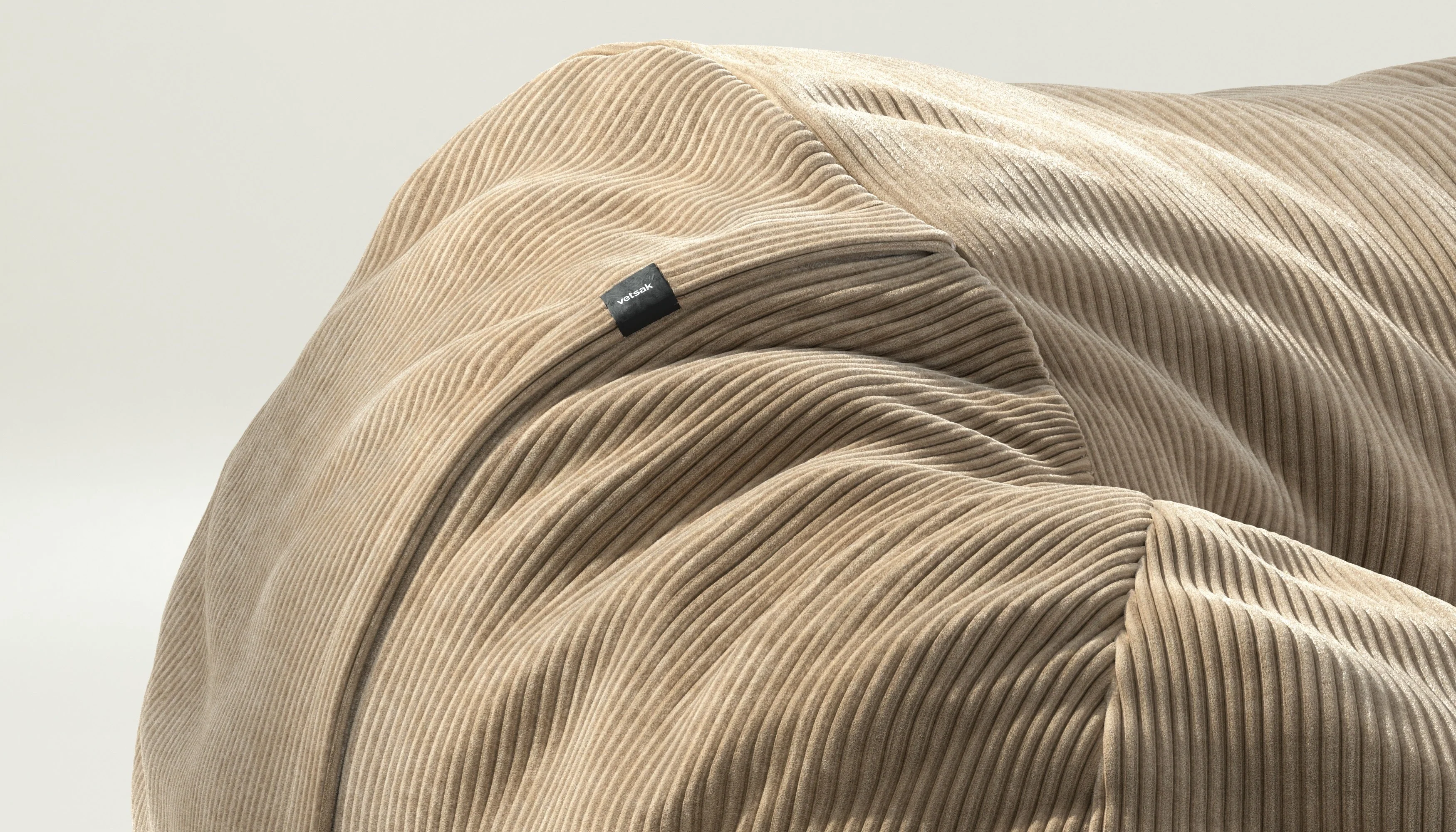vetsak | Sitzsack Large - Cord Velour - Sand - Image 3
