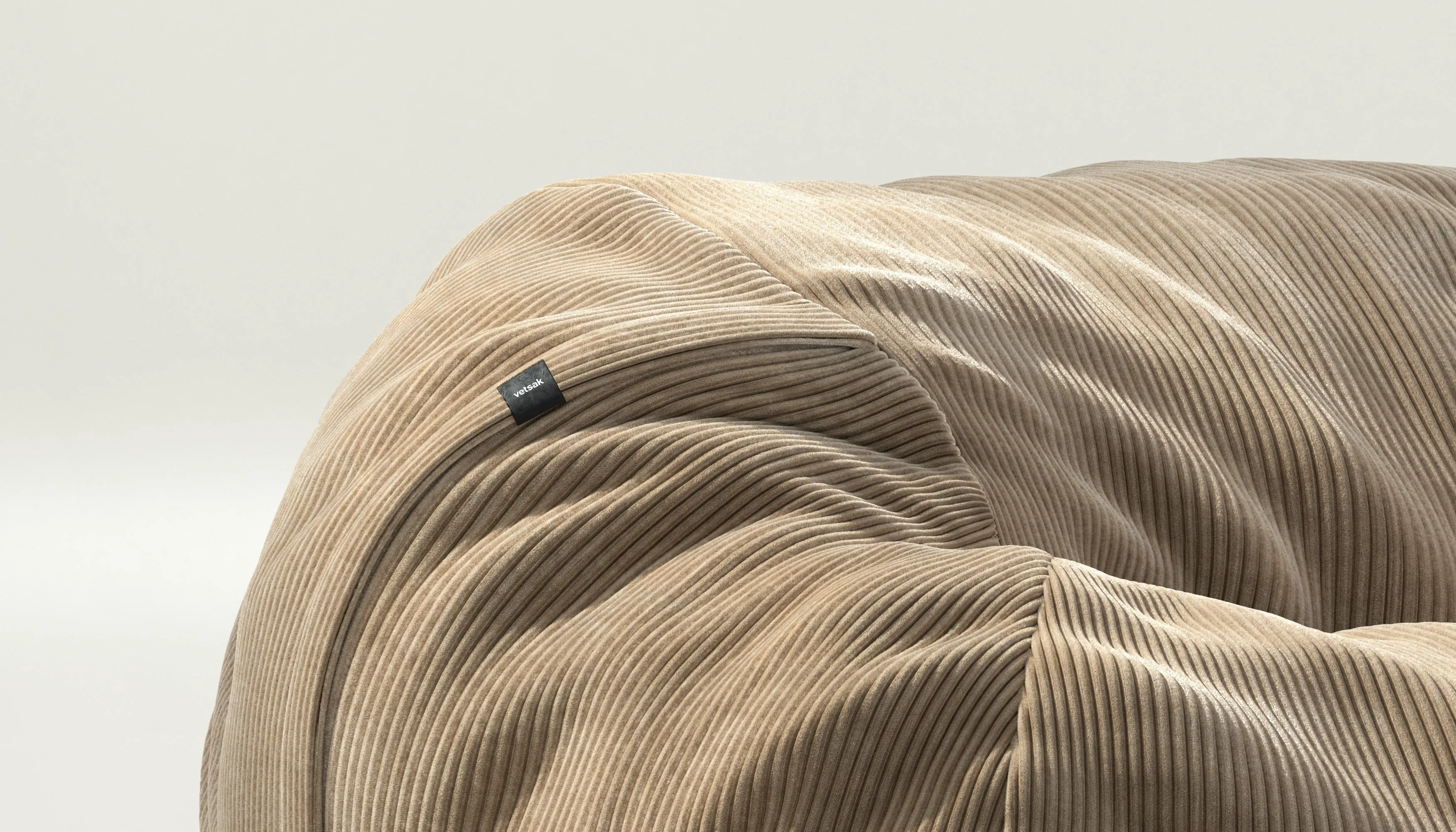 vetsak | Sitzsack Medium - Cord Velour - Sand - Image 3