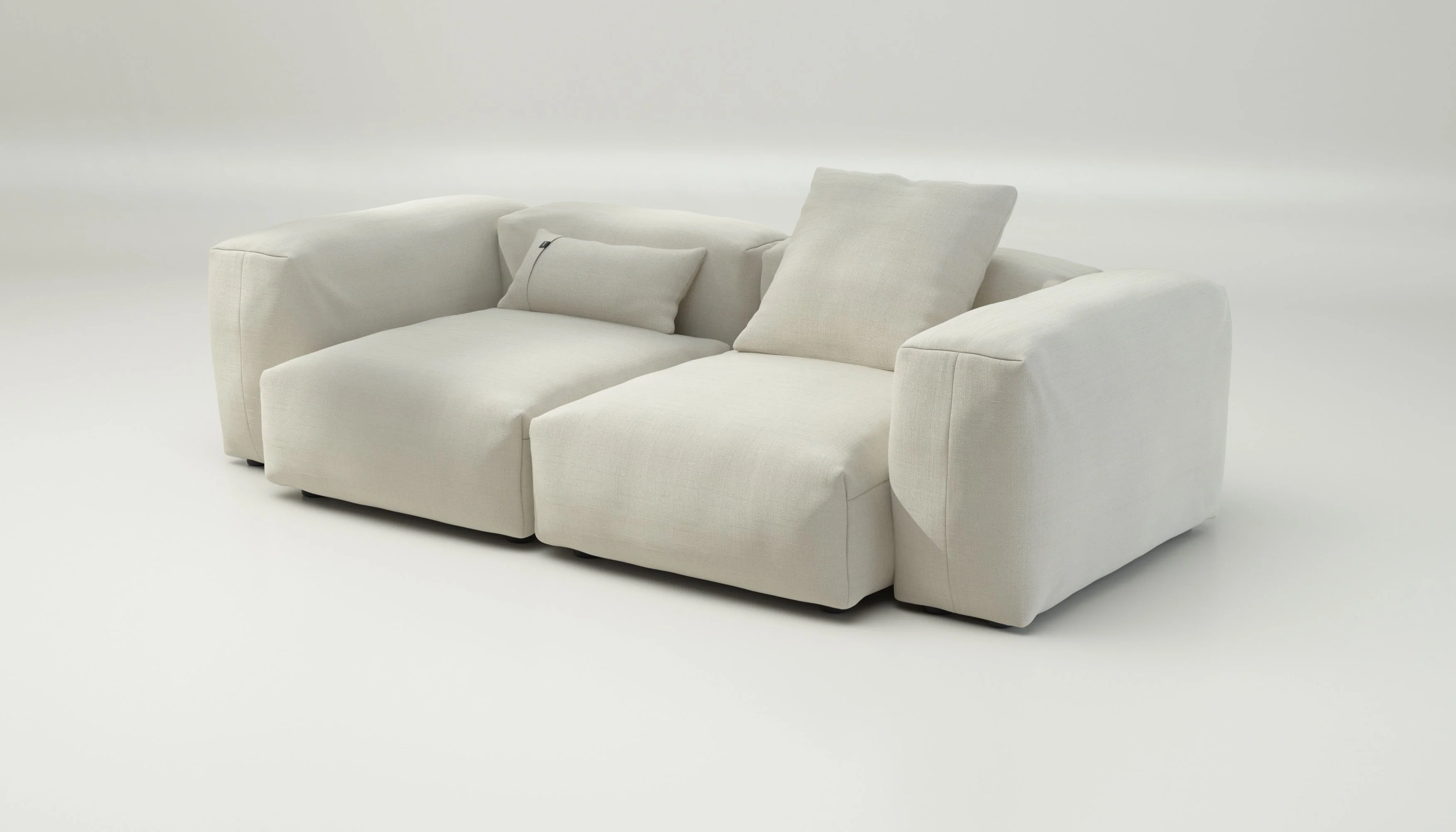vetsak | Sofa Set 02 Medium - Pique - Creme | Modulares Sofa | 2.5 Sitzer | Big Sofa - Image 3