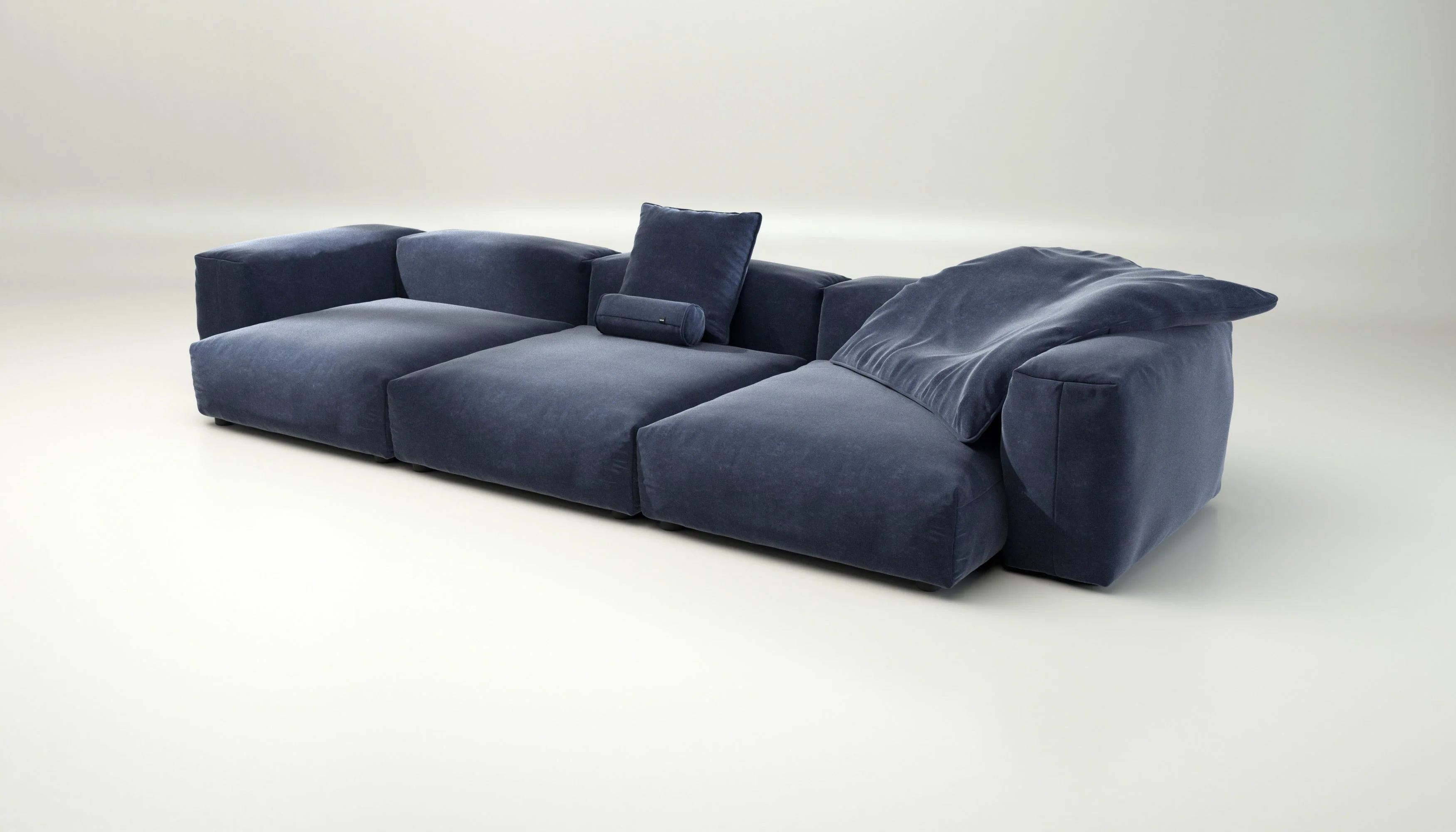 vetsak | Sofa Set 05 - Suave - Navy | Modulares Sofa | 5 Sitzer | Big Sofa | Ecksofa - Image 3