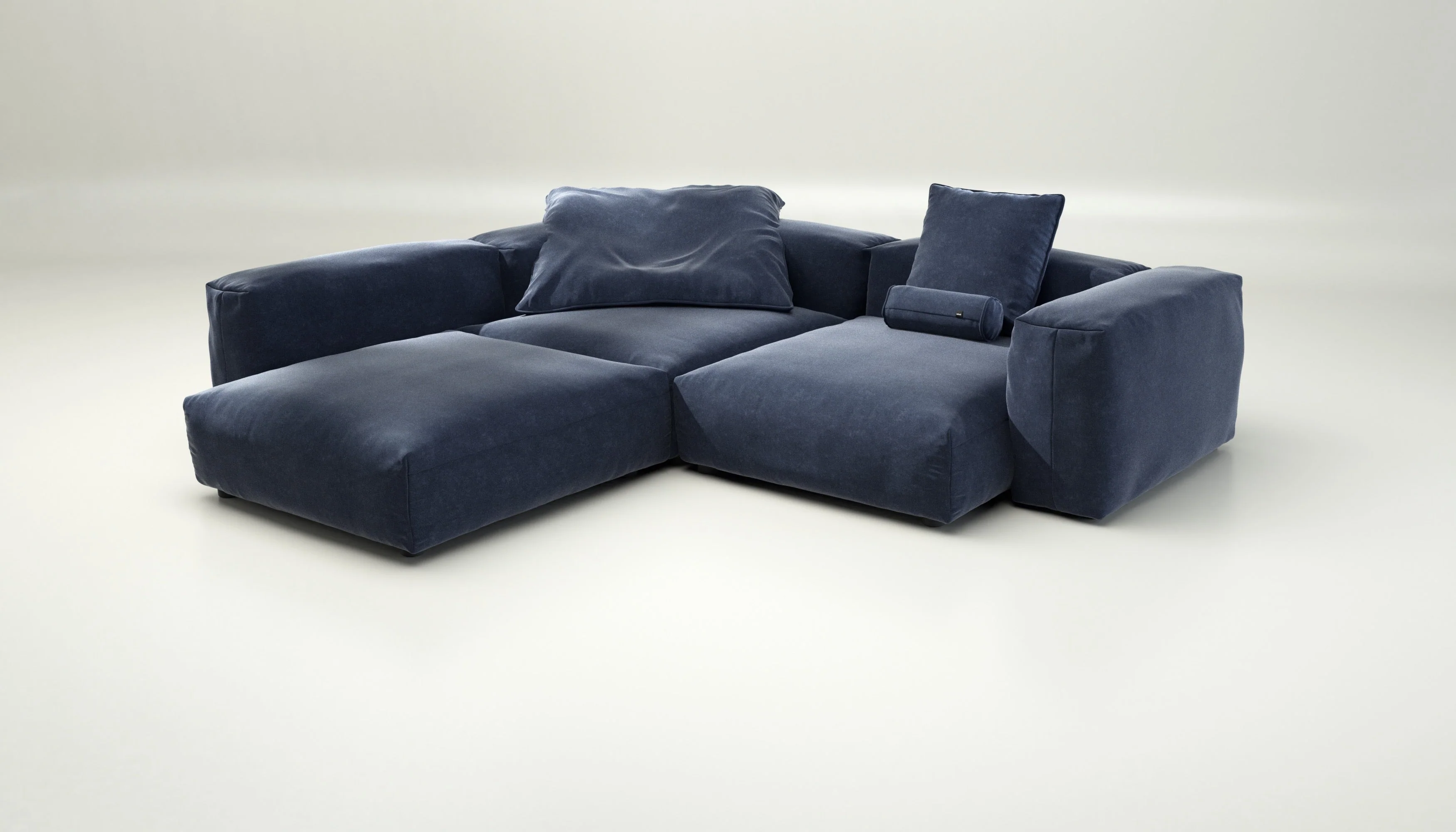 vetsak | Sofa Set 05 - Suave - Navy | Modulares Sofa | 5 Sitzer | Big Sofa | Ecksofa - Image 4