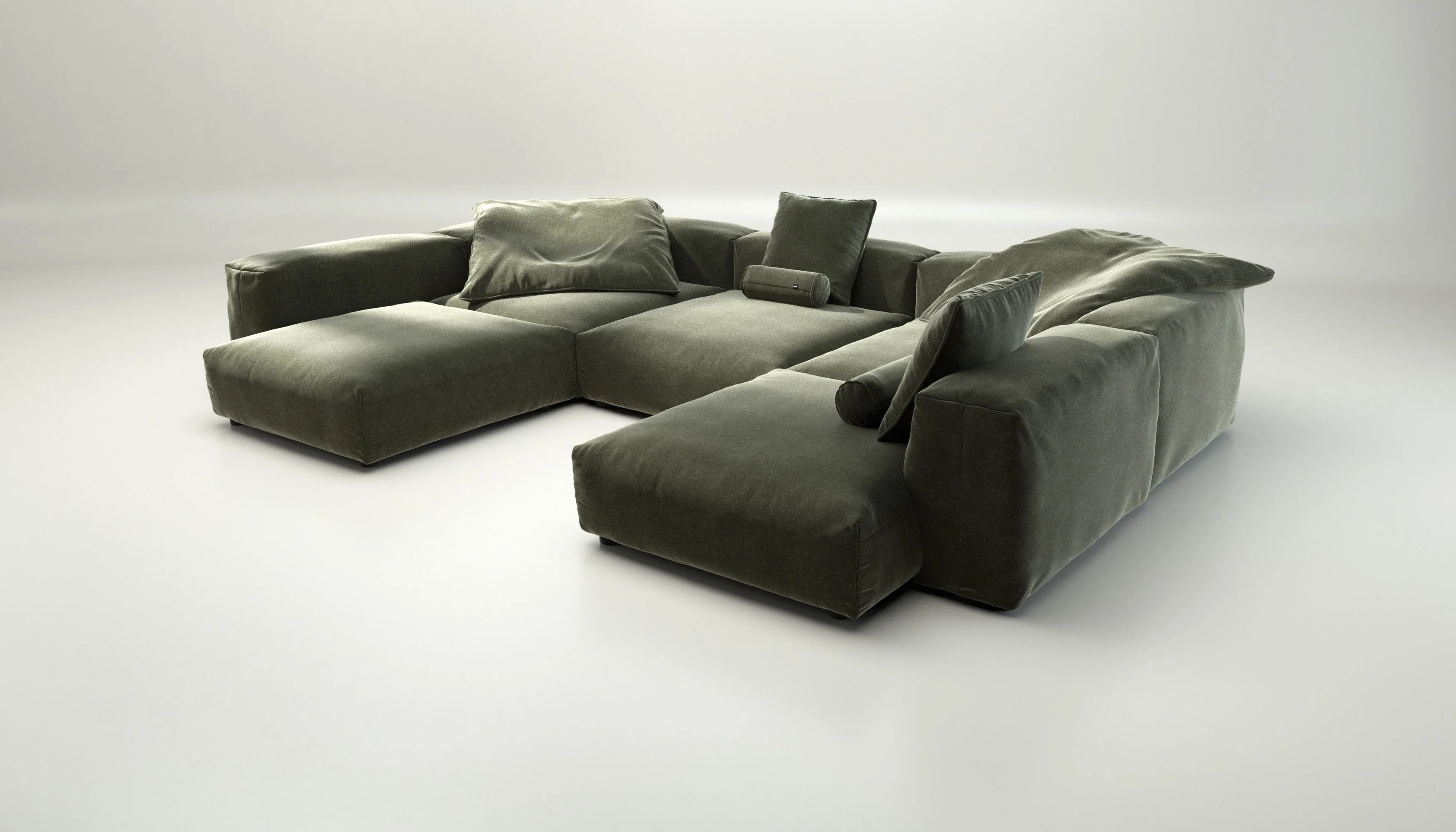 vetsak | Sofa Set 06 - Suave - Pine | Modulares Sofa | 6.5 Sitzer | Big Sofa | U Sofa | Ecksofa - Image 3
