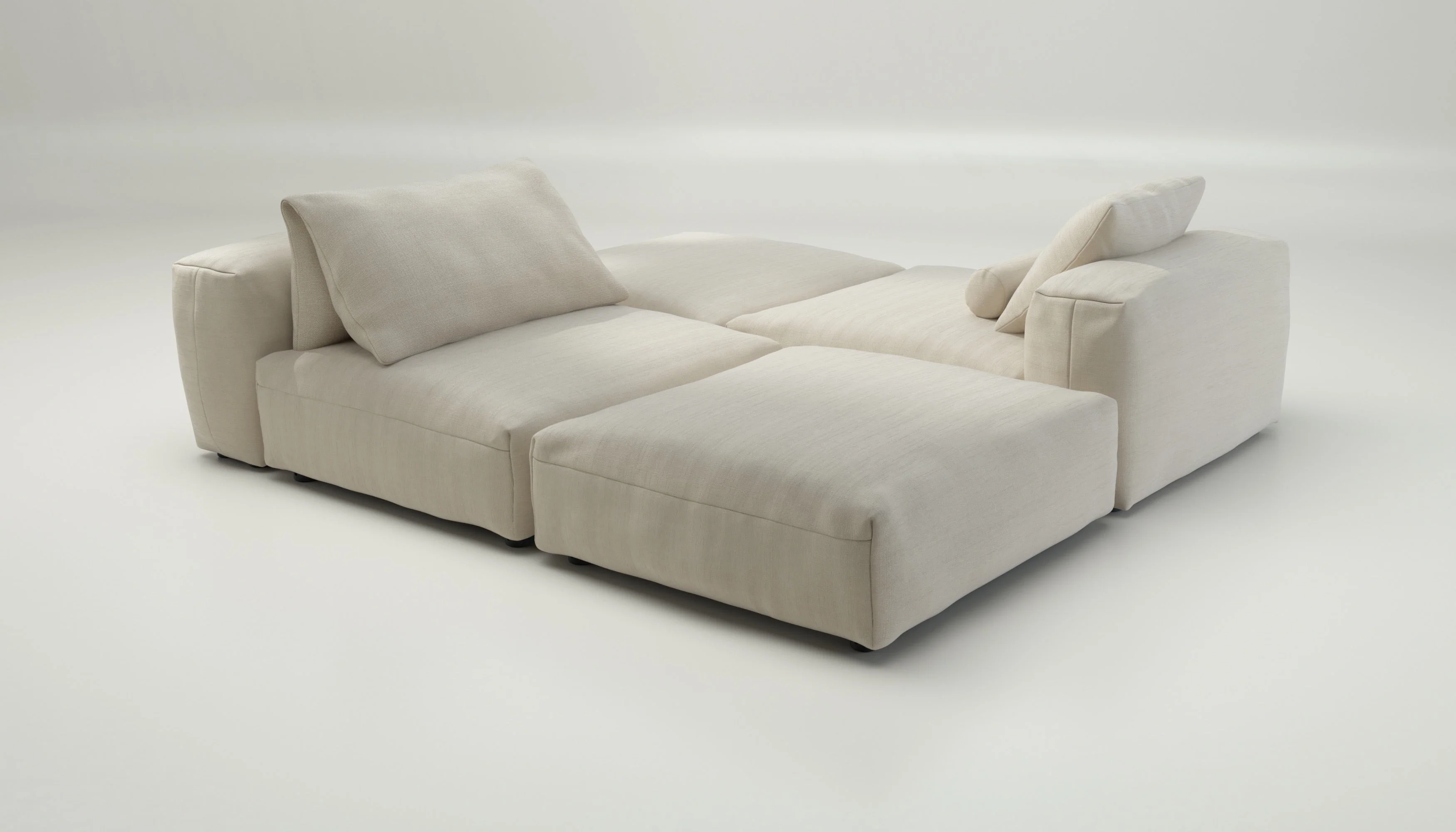 vetsak | Sofa Set 08 - Daybed - Pique - Beige | Modular Sofa | 6 Seater | Outdoor Island | Double lounger - Image 3