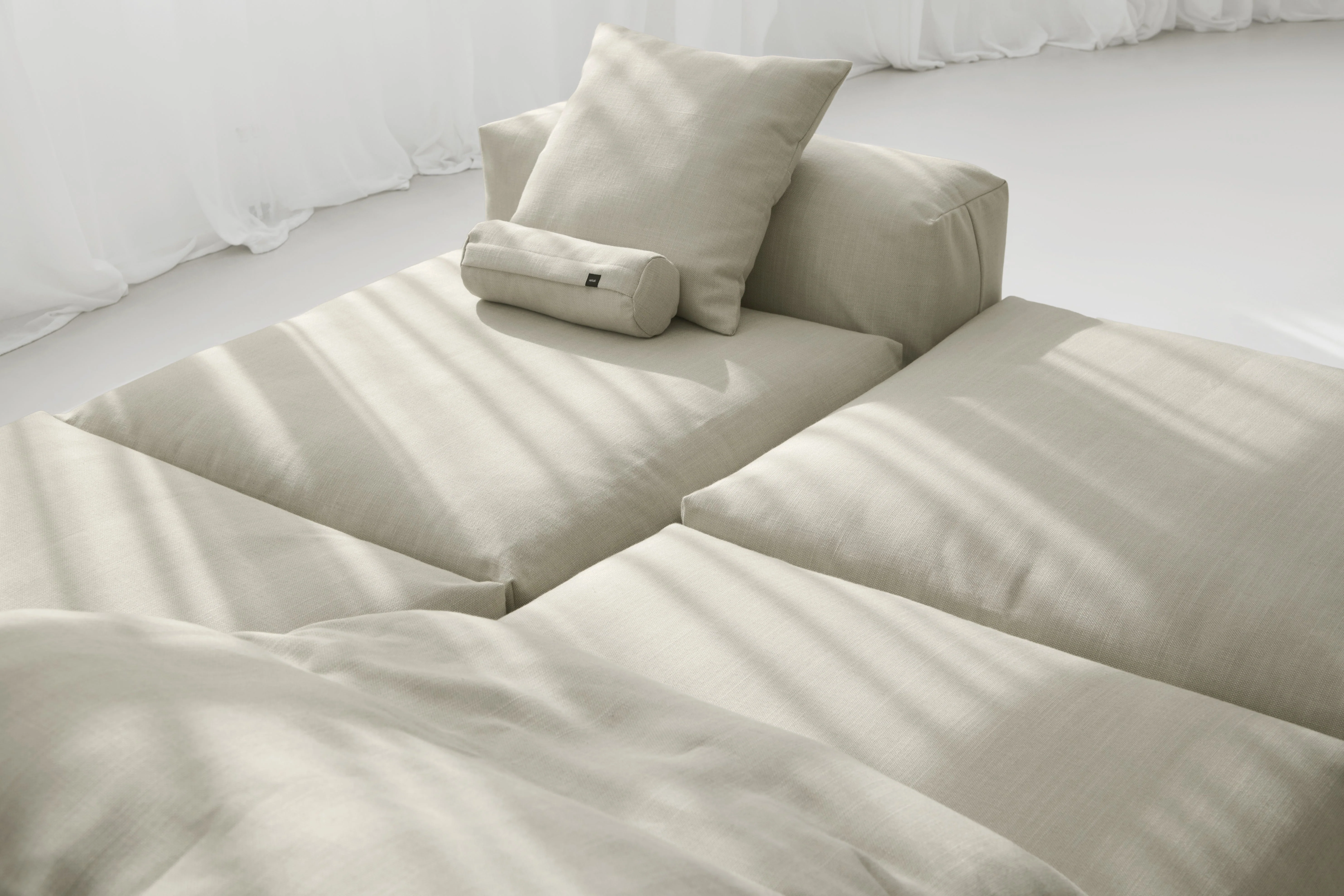 vetsak | Sofa Set 08 - Daybed - Pique - Beige | Modular Sofa | 6 Seater | Outdoor Island | Double lounger - Image 5