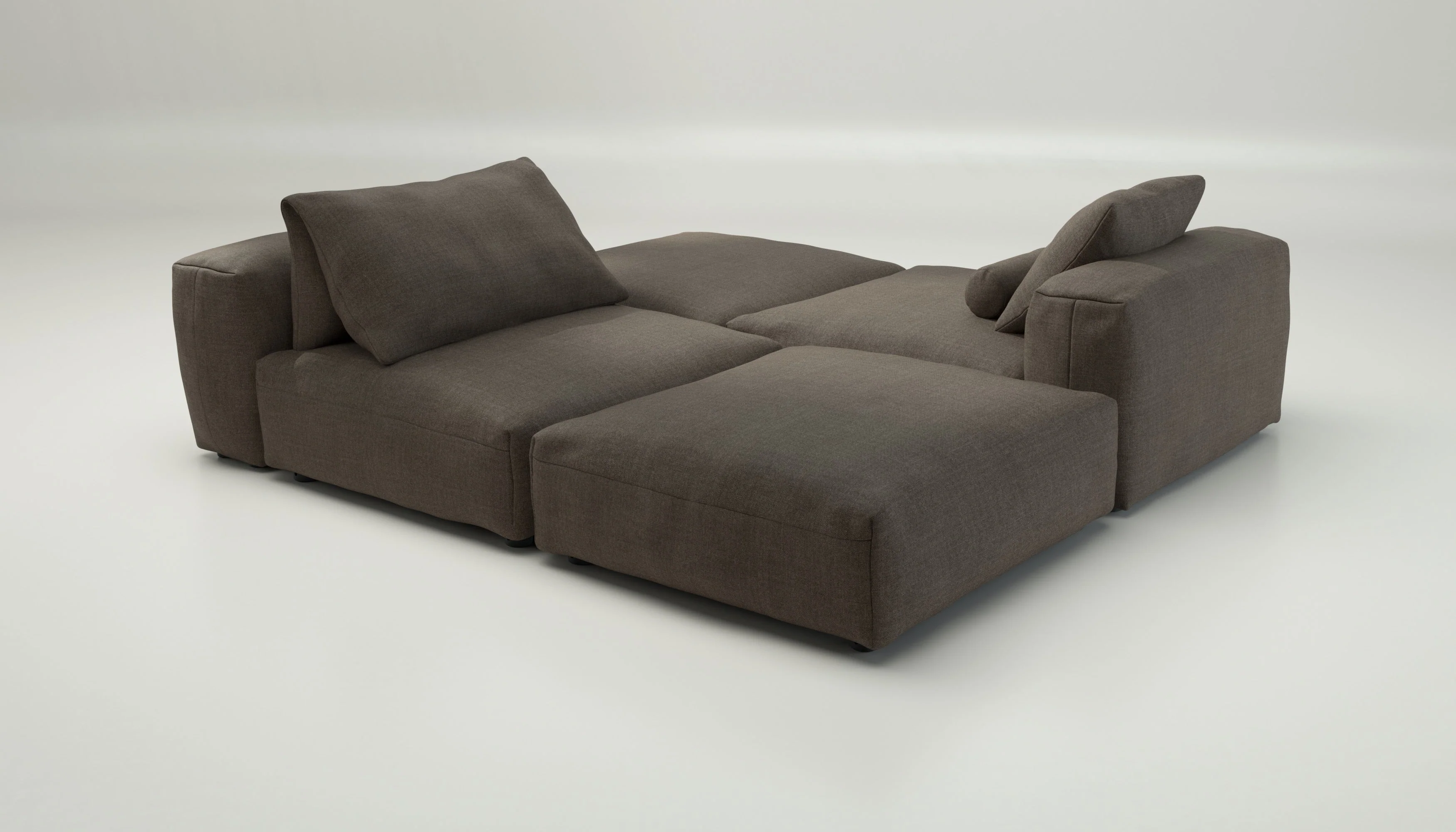 vetsak | Sofa Set 08 - Daybed - Pique - Taupe | Modular Sofa | 6 Seater | Outdoor Island | Double lounger - Image 3