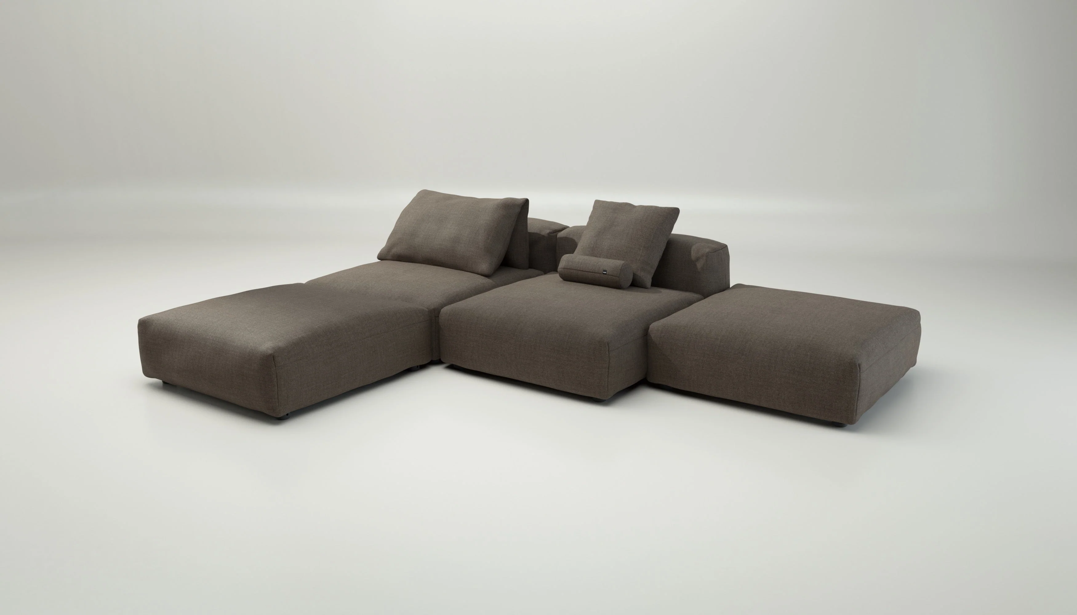 vetsak | Sofa Set 08 - Daybed - Pique - Taupe | Modular Sofa | 6 Seater | Outdoor Island | Double lounger - Image 4